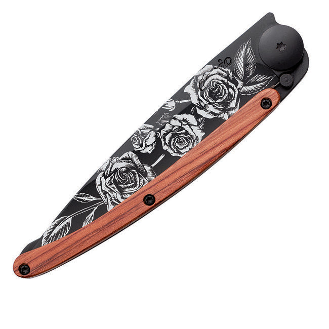 Deejo Black tattoo briceag coralwood trandafiri