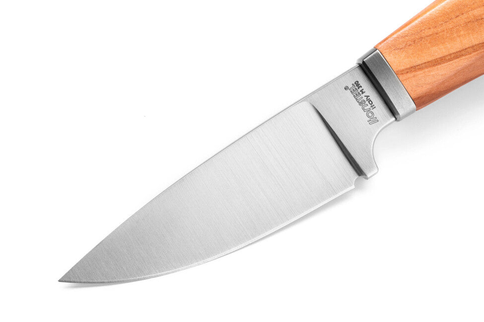 Lionsteel WILLY WL1 UL cuțit cu lamă fixă cu mâner din lemn de măslin