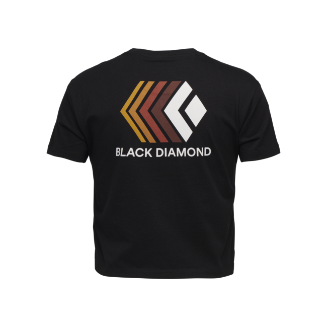 Black Diamond Faded tricou crop cu mânecă scurtă pentru femei, negru