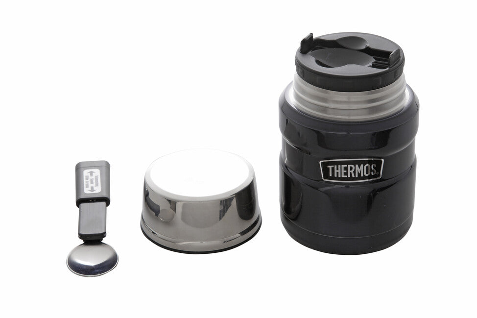 Thermos King recipient pentru alimente cu lingură, bleumarin, 0,47 l