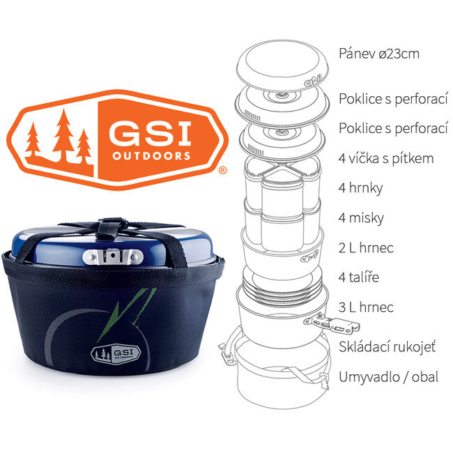 GSI Outdoors Bugaboo Ceramic Camper set de vase de camping 2+3 l