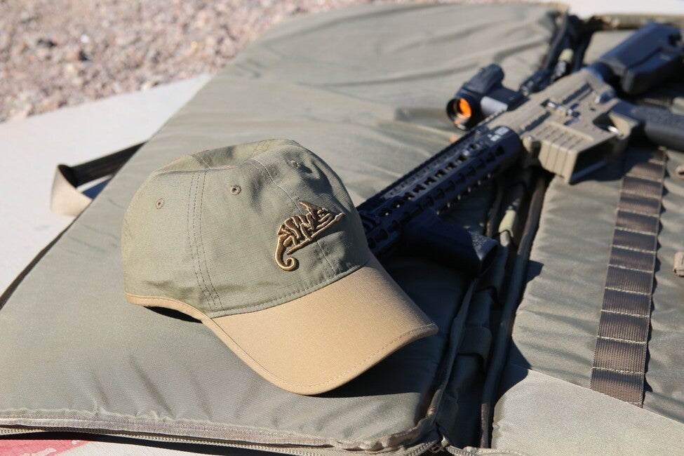 Helikon-Tex șapcă PolyCotton Ripstop cu logo, Coyote / Olive Green