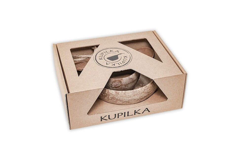 KUPILKA Junior set de vase nefrabil, maro