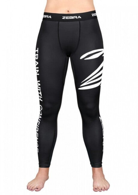 Zebra pantaloni compresivi lungi, negri