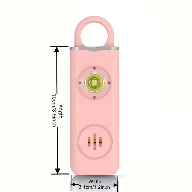 W&G SHIELD SOS alarmă personală cu LED și inel de tragere detașabil, roz