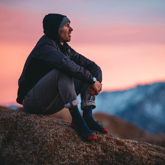 Darn Tough Hiker Micro Crew șosete mediu ușoare cu pernă, Denim