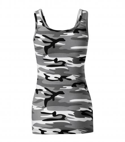 Malfini Camouflage maiou pentru femei 180g/m2, gray