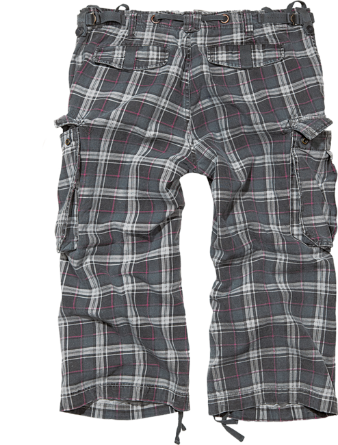 Brandit Industry Vintage pantaloni scurți 3/4, gri închis/mov