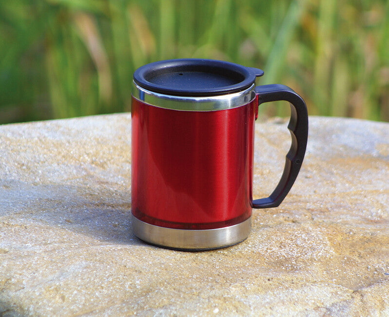 BasicNature MUG termos din oțel inoxidabil, roșu, 0,42 l