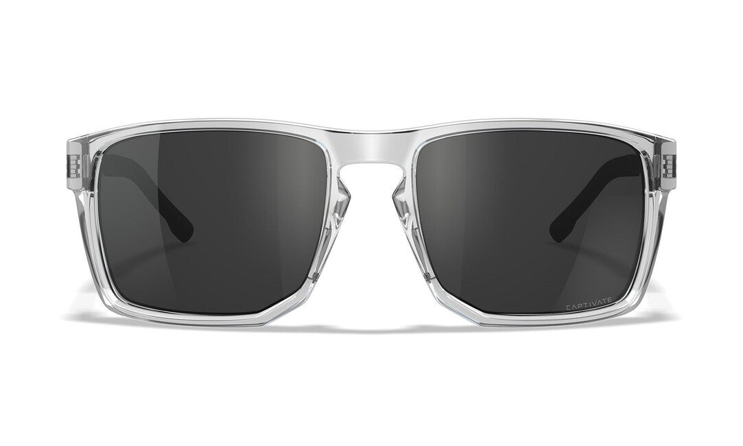 Wiley X Apex ochelari de soare, Captivate Grey/ Gloss Crystal Clear