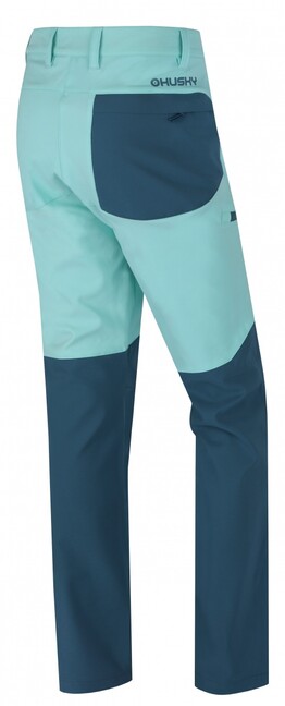 HUSKY Kavia pantaloni softshell pentru femei, mentol/turcoaz