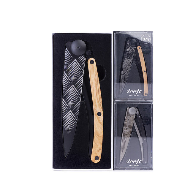 Deejo Giant briceag black Art Déco