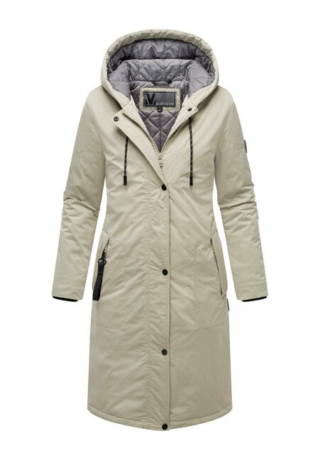 Marikoo Ledalaa parka de iarnă pentru femei cu glugă, pebble grey