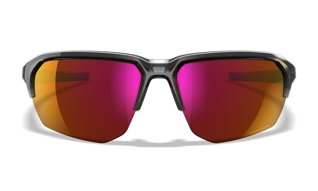 Wiley X Jakl ochelari de soare, Captivate Red Mirror/ Gloss Crystal Grey