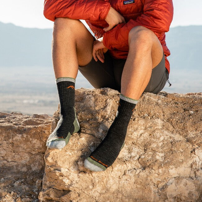 Darn Tough Hiker Micro Crew șosete mediu ușoare cu pernă, Lime
