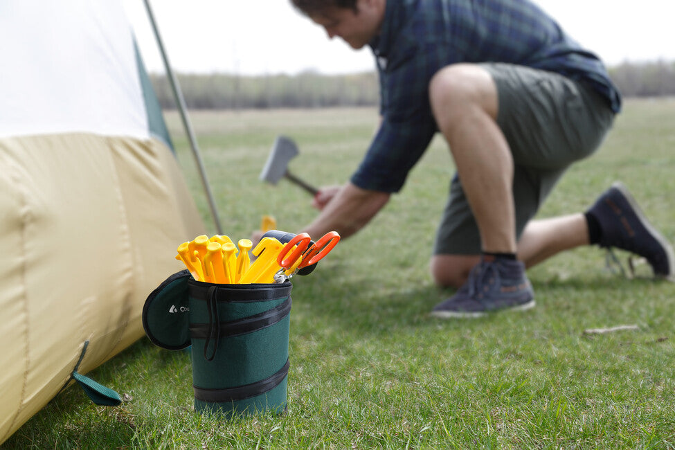 Coghlans Pop-Up Stuffbag coș de camping mini, 3 litri, verde închis