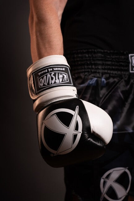 Katsudo Fight mănuși de box, negre albe