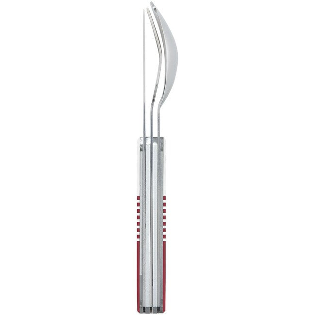 AKINOD set tacâmuri de călător magnetic, red mariniere-mirror finish