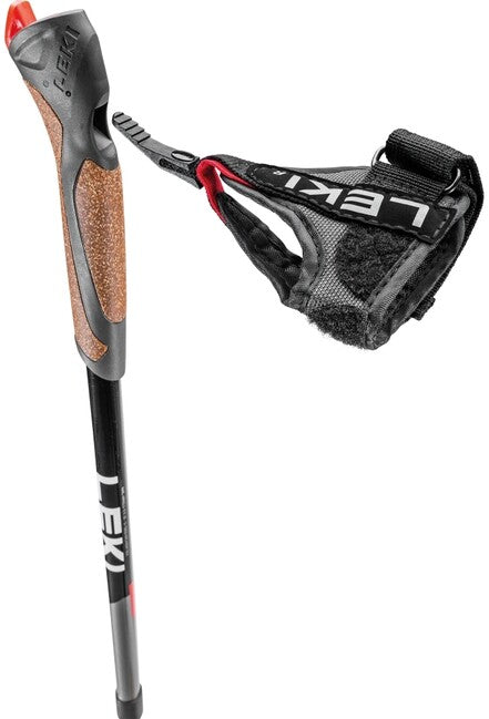 LEKI Spin Nordic Walking bețe, negre-gri argintiu-alb, 100 - 130 cm