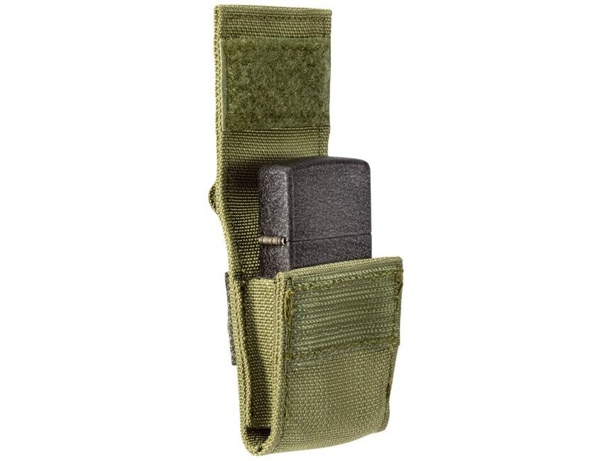Zippo Black Crackle set husă tactică + brichetă, verde