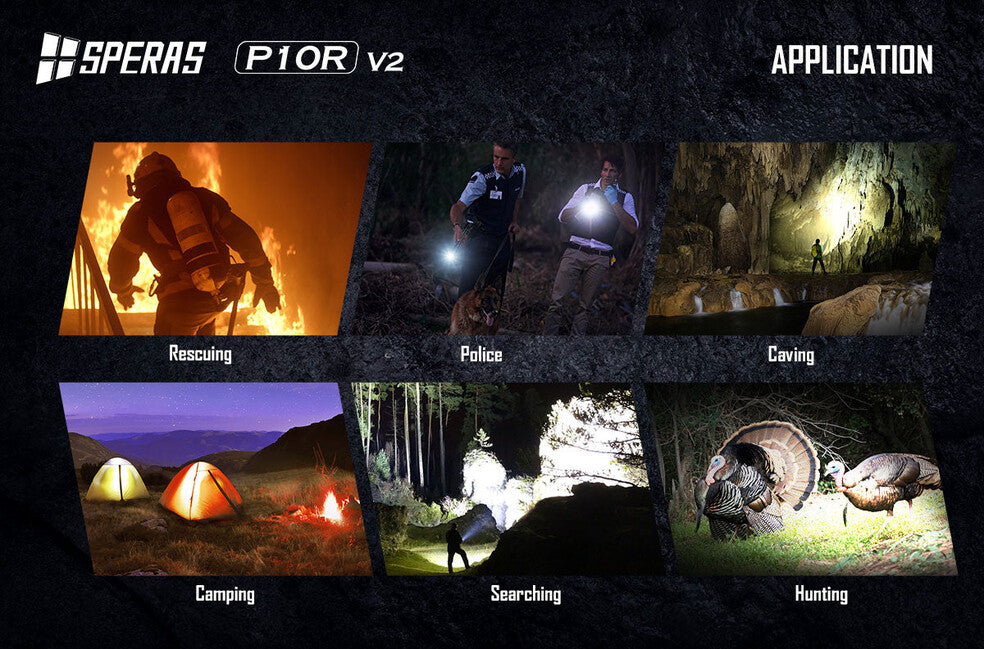 Speras P10R V2 lanternă LED reîncărcabilă 10000LM