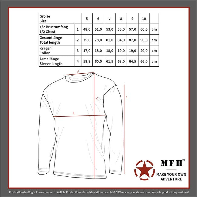 MFH BW tricou pluș termic, OD Green