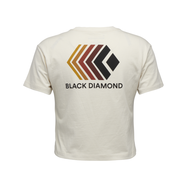 Black Diamond Faded tricou crop cu mânecă scurtă pentru femei, off white