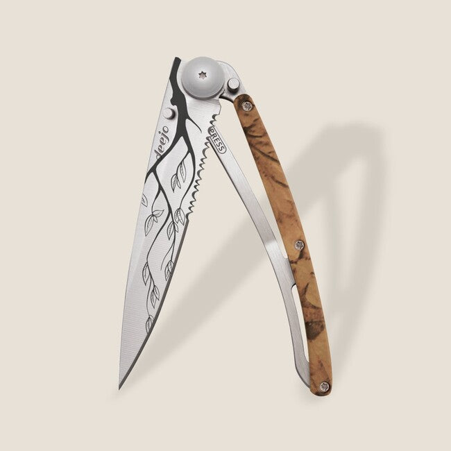 Deejo Tattoo briceag Serration, brown camo Tree