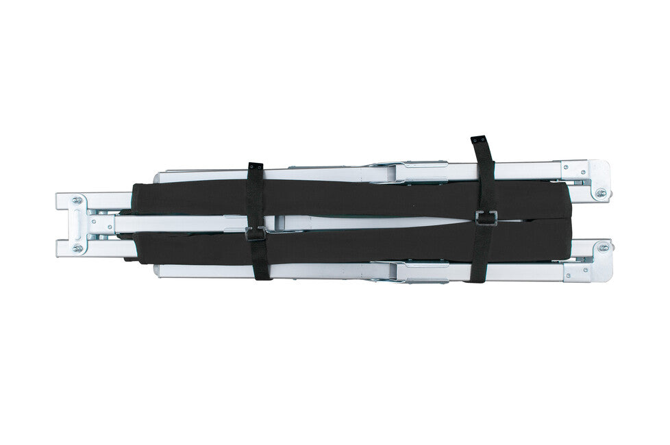 BasicNature Alu-Campbed pat de camping, negru, 210 cm