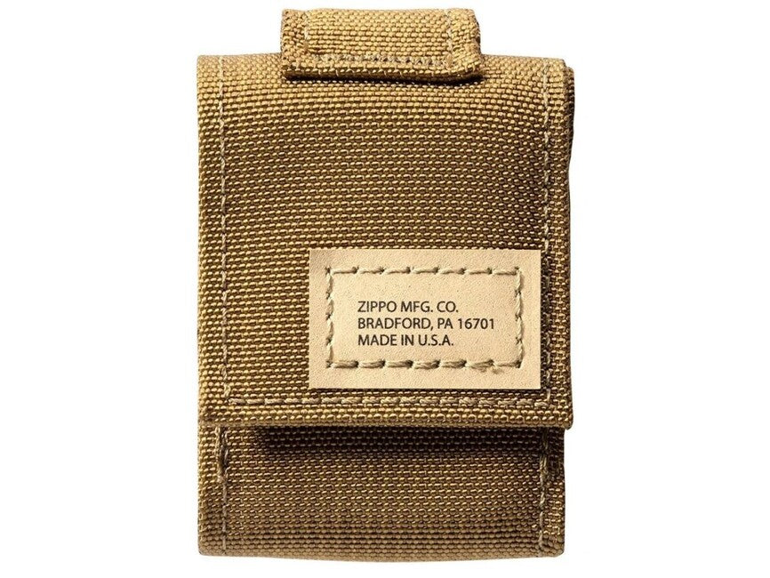 Zippo Black Crackle set husă tactică + brichetă, maro