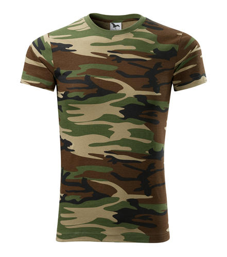 Malfini Camouflage tricou scurt 160g/m2, brown