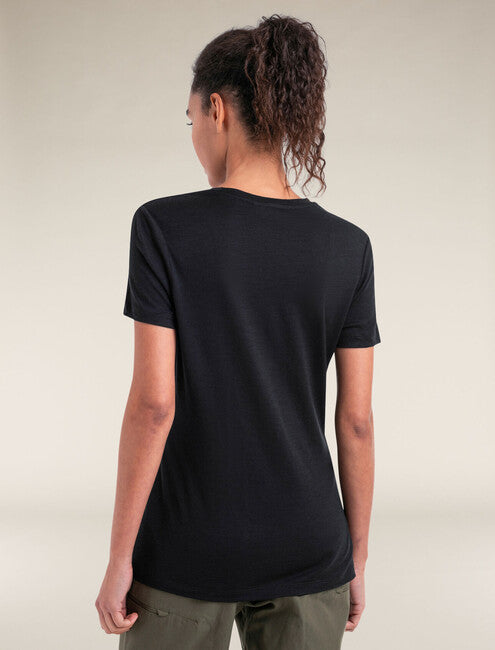 Icebreaker 150 Tech Lite III Merino tricou pentru femei cu mânecă scurtă, negru