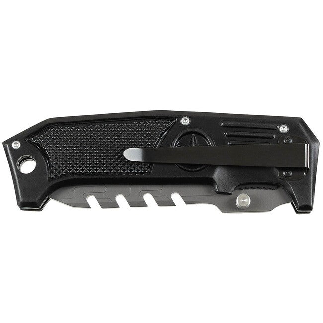 Fox Outdoor Jack cuțit cu o mână mâner din metal, negru