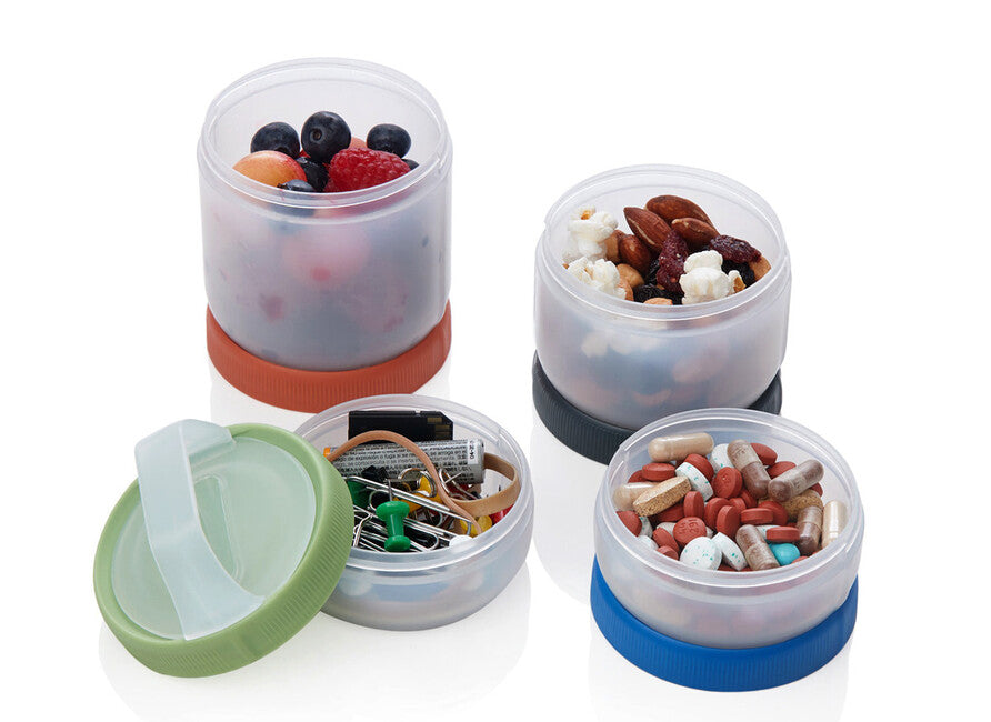 Humangear Stax Twist & Go L recipient modular, pachet de 4 buc