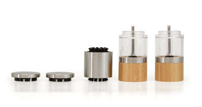 Origin Outdoors Bamboo solniță și borcănașă de condimente
