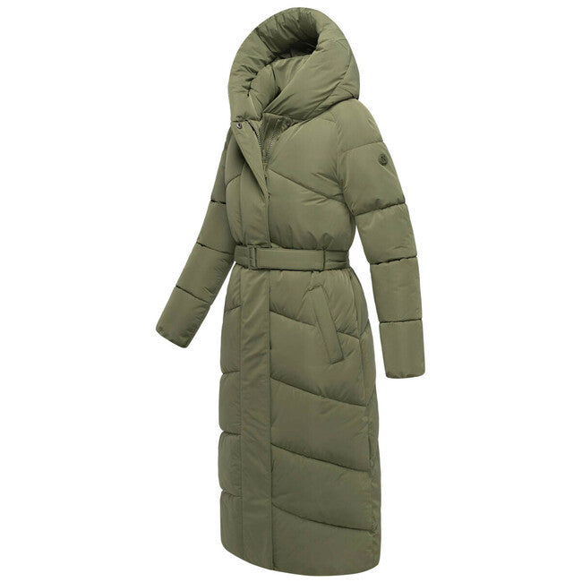 Navahoo EISBLICK geacă lungă de iarnă pentru femei, olive leaf