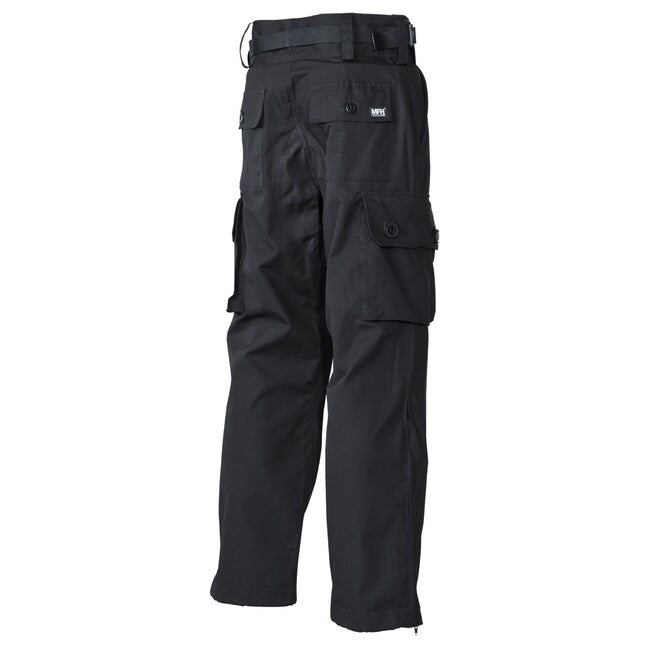 MFH Professional Commando Smock pantaloni Rip stop, negri