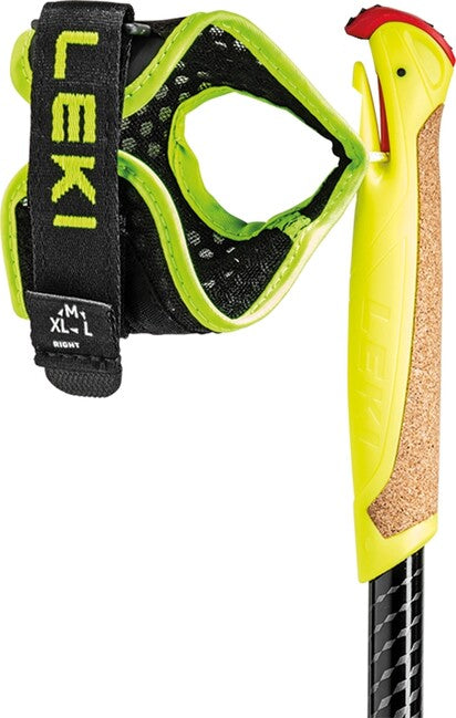 LEKI Evotrail FX.One TA Trail Running bețe, negre-galben neon-antracit închis