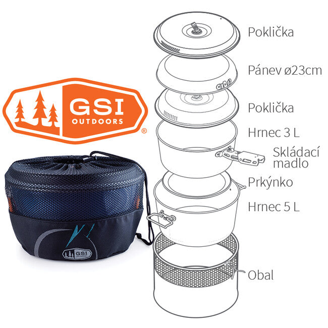 GSI Outdoors Bugaboo Base Camper set de camping pentru tacâmuri 5 l