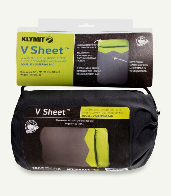 Klymit Double V Sheet husă de protecție pentru saltea de dormit, verde gri