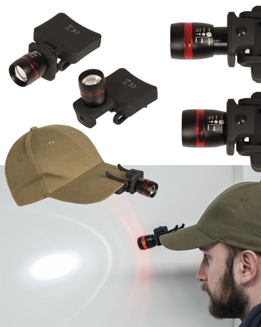 Mil-Tec LED CREE lanternă frontală pe șapcă, neagră