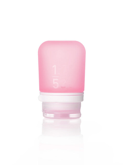Humangear GoToob+ sticlă de călătorie din silicon/recipient 53 ml, roz