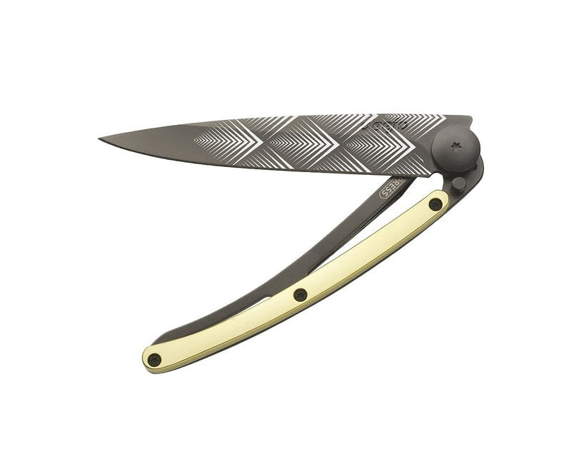 Deejo GOLD Tattoo briceag 23kt yellow Art Deco