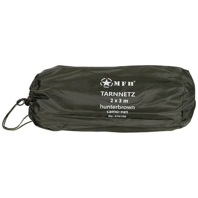 MFH plasă de camuflaj reversibilă de vânătoare, 2 x 3 m, maro / OD verde