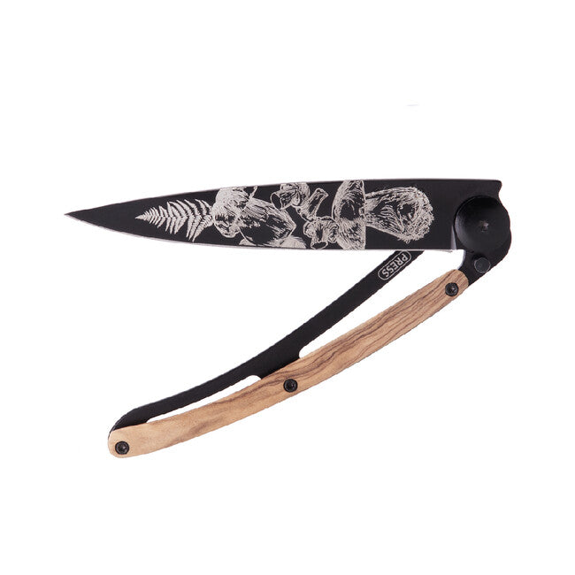 Deejo Tattoo briceag black olive wood, Mushroom