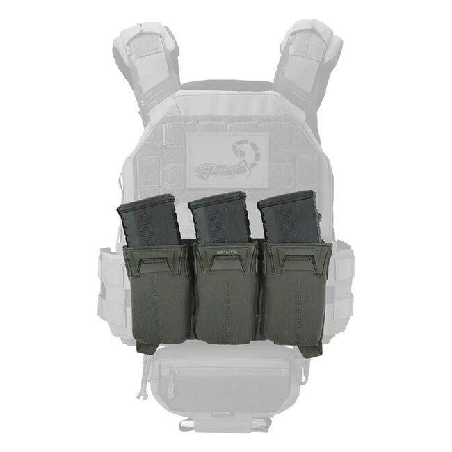 Agilite Pincer Triple husă pentru încărcătoare, ranger green