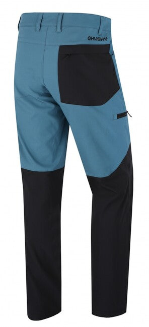 HUSKY Kavia pantaloni softshell pentru bărbați, turcoaz/negru