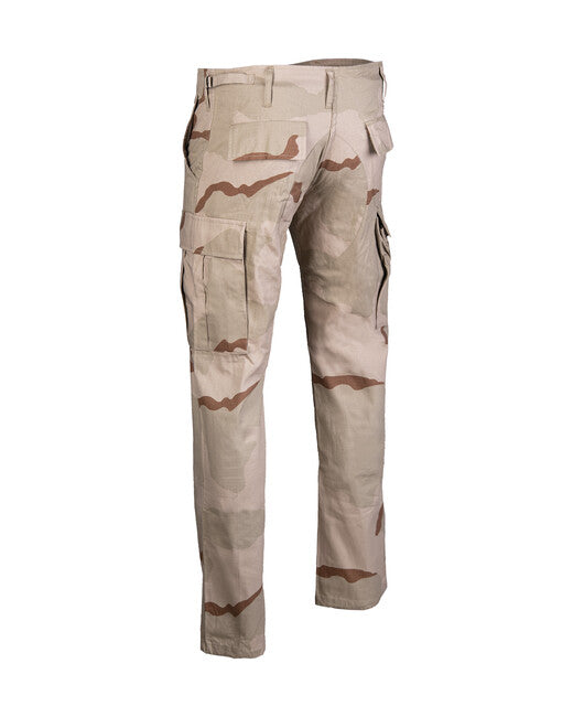 Mil-Tec US BDU SLIM FIT pantaloni de teren rip-stop, 3col.desert