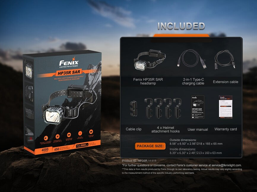 Fenix HP35R SAR lanternă frontală reîncărcabilă