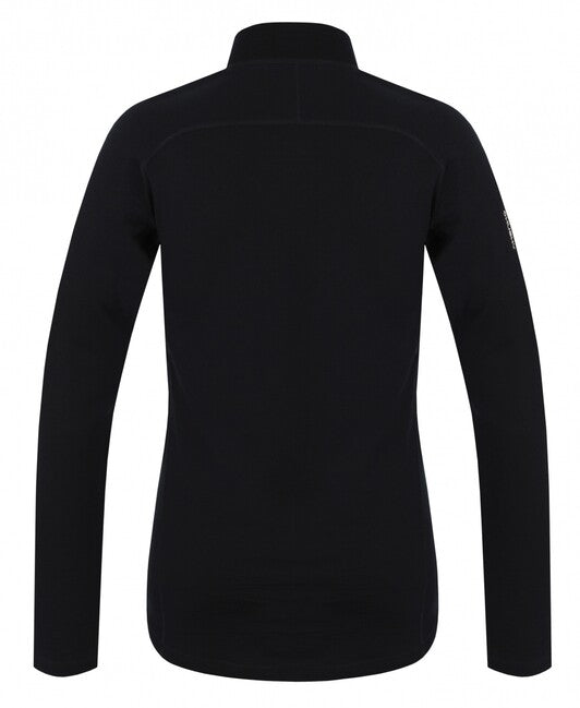 HUSKY Merow Zip tricou termic cu fermoar pentru femei, negru